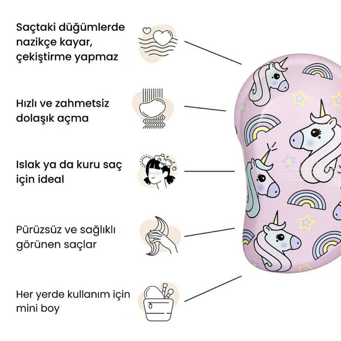 Tangle Teezer Original Mini Unicorn Multi Çocuk Saç Fırçası - 7