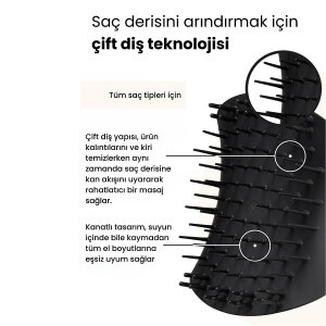 Tangle Teezer Scalp Brush Black Masaj ve Saç Fırçası - 2