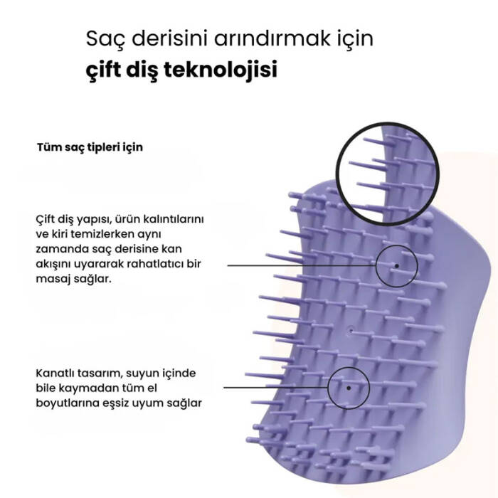 Tangle Teezer Scalp Brush Lilac Masaj ve Saç Fırçası - 3
