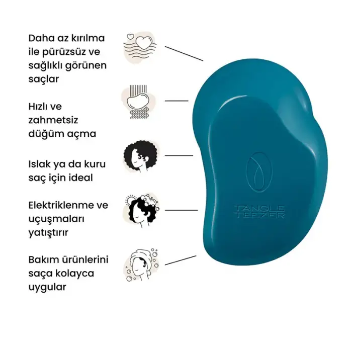 Tangle Teezer The Original Plant Based Deep Sea Blue Saç Fırçası - 4