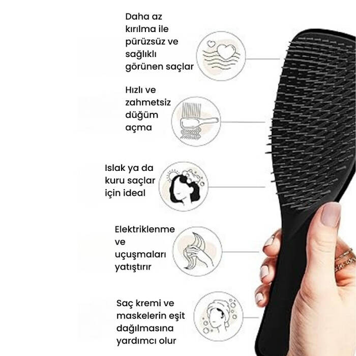 Tangle Teezer The Ultimate Detangler Black Saç Fırçası - 5