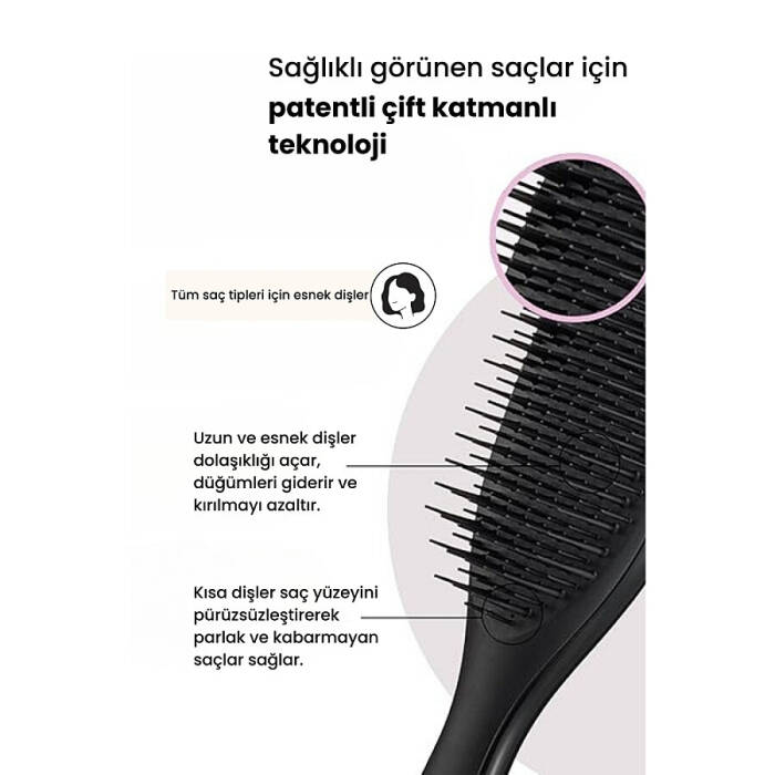 Tangle Teezer The Ultimate Detangler Black Saç Fırçası - 6