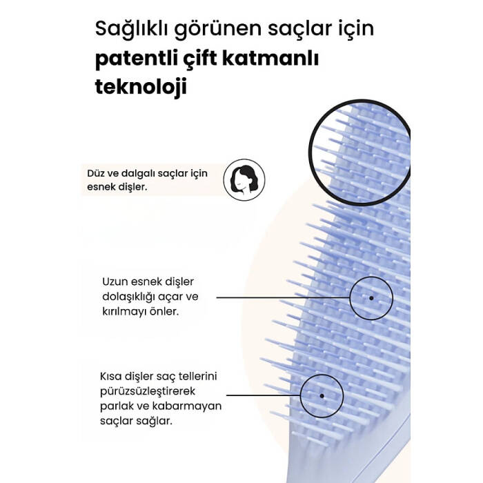 Tangle Teezer The Ultimate Detangler Mini Digital Lavender Saç Fırçası - 5