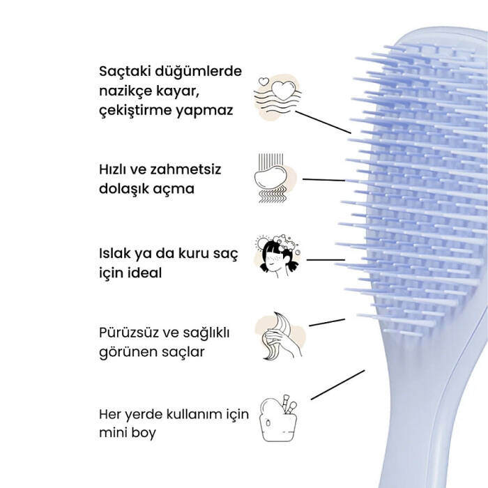 Tangle Teezer The Ultimate Detangler Mini Digital Lavender Saç Fırçası - 6