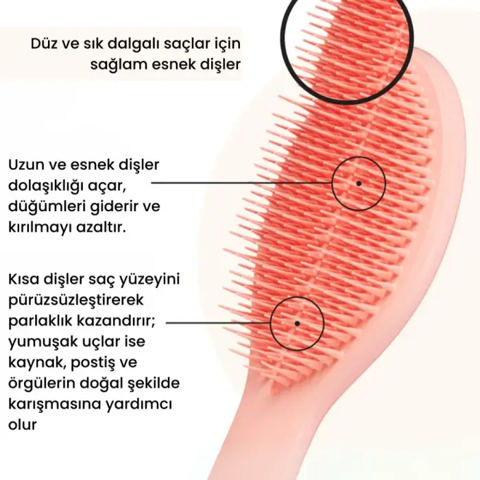 Tangle Teezer The Ultimate Styler Peach Glow Saç Fırçası - 5