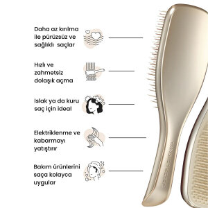 Tangle Teezer Ultimate Detangler - Chrome - Champagne Gold Saç Fırçası - 2