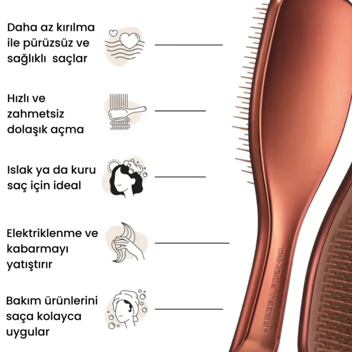 Tangle Teezer Ultimate Detangler - Chrome - Choc Bronze Saç Fırçası - 4