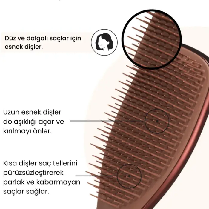 Tangle Teezer Ultimate Detangler - Chrome - Choc Bronze Saç Fırçası - 5