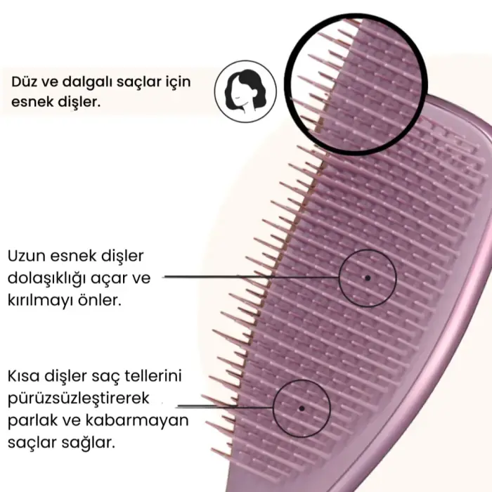 Tangle Teezer Ultimate Detangler - Chrome - Mauve Copper Saç Fırçası - 4