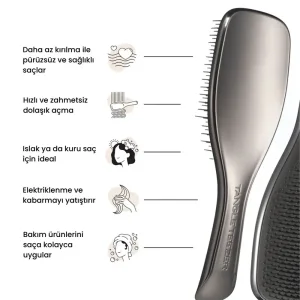 Tangle Teezer Ultimate Detangler - Chrome - Midnight Silver Saç Fırçası - 2