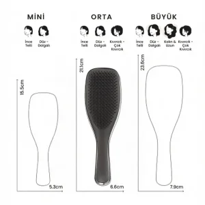 Tangle Teezer Ultimate Detangler - Chrome - Midnight Silver Saç Fırçası - 5