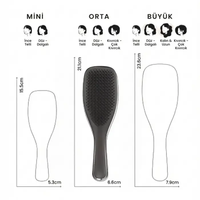 Tangle Teezer Ultimate Detangler - Chrome - Midnight Silver Saç Fırçası - 5