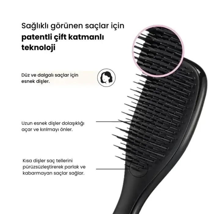 Tangle Teezer Ultimate Detangler Mini Black Saç Fırçası - 2