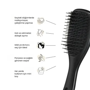 Tangle Teezer Ultimate Detangler Mini Black Saç Fırçası - 3