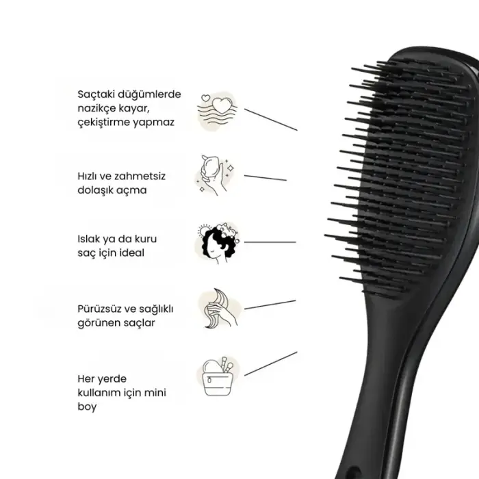 Tangle Teezer Ultimate Detangler Mini Black Saç Fırçası - 3