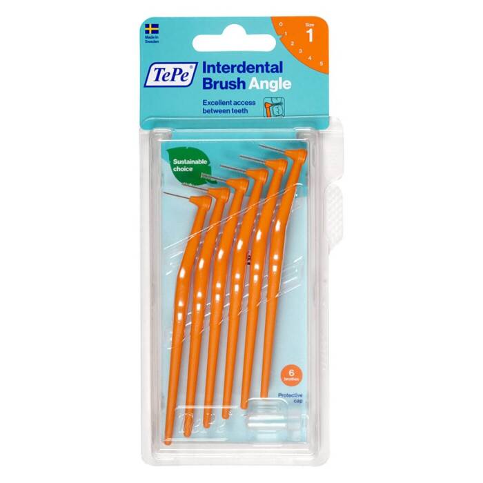 TePe Angle Arayüz Fırçası Turuncu 0.45 mm 6'lı Paket - 1