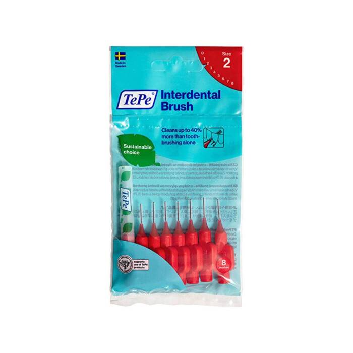 Tepe Arayüz Fırçası Kırmızı 0,5 mm 8'li Paket - 1