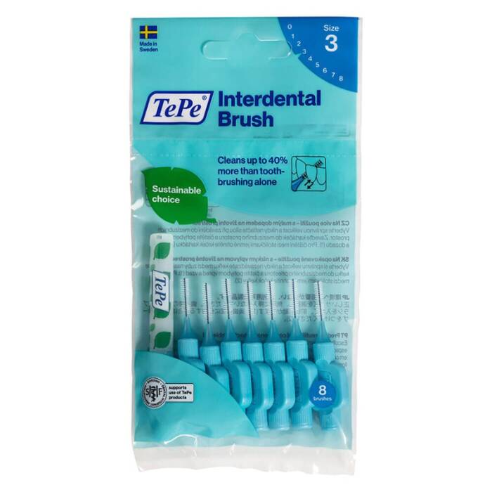 TePe Arayüz Fırçası Mavi 0.6 mm 8'li Paket - 1