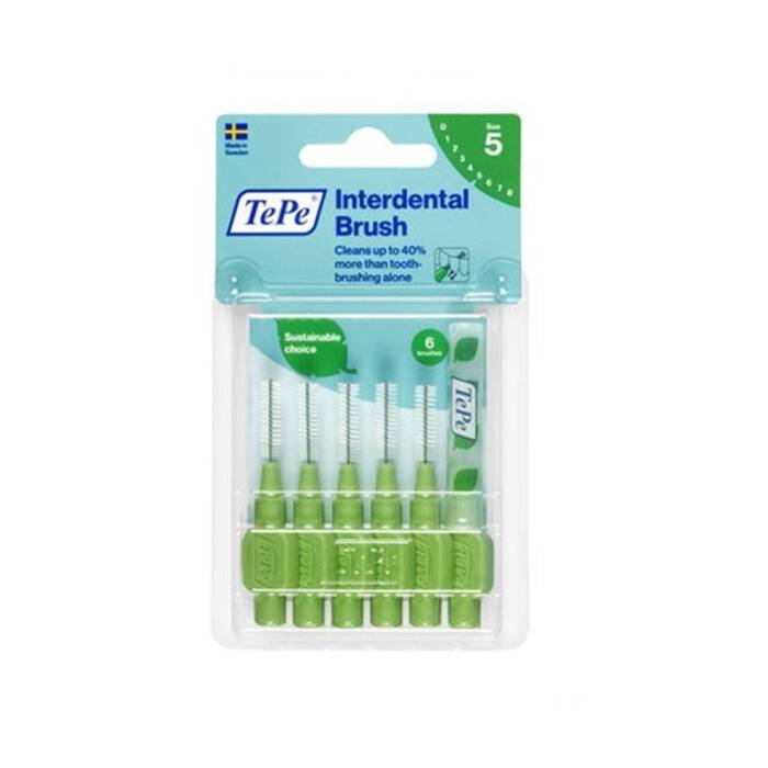 TePe Blister Arayüz Fırçası Yeşil 0,8 mm 6'lı Paket - 1