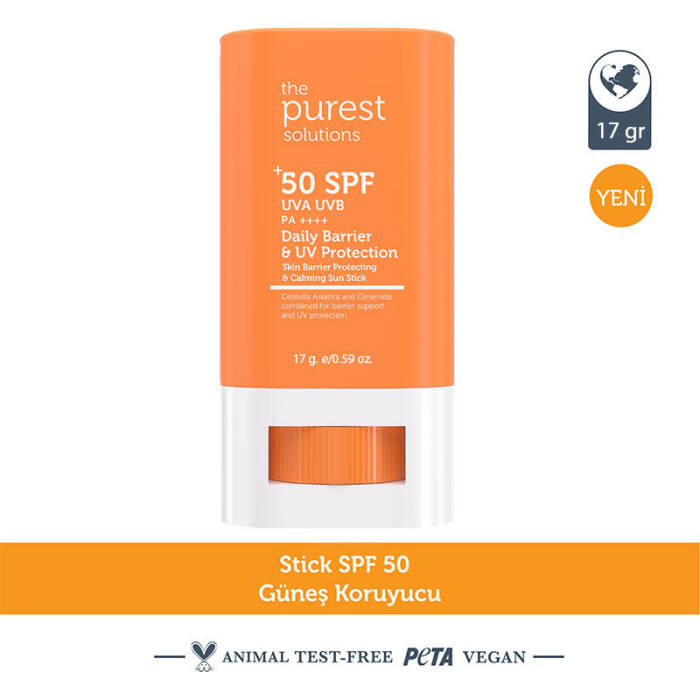 The Purest Solutions Bariyer Onarıcı ve Yatıştırıcı, Yüksek Güneş Koruyucu Stick SPF 50 17 g - 2