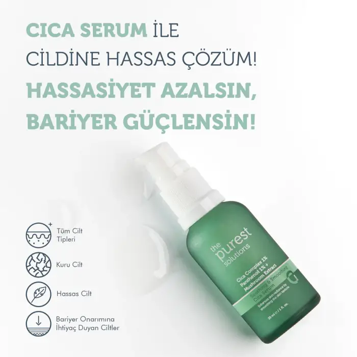 The Purest Solutions Hassas Ciltler için Kızarıklık Karşıtı ve Bariyer Onarıcı Cica Serum 30 ml - 3