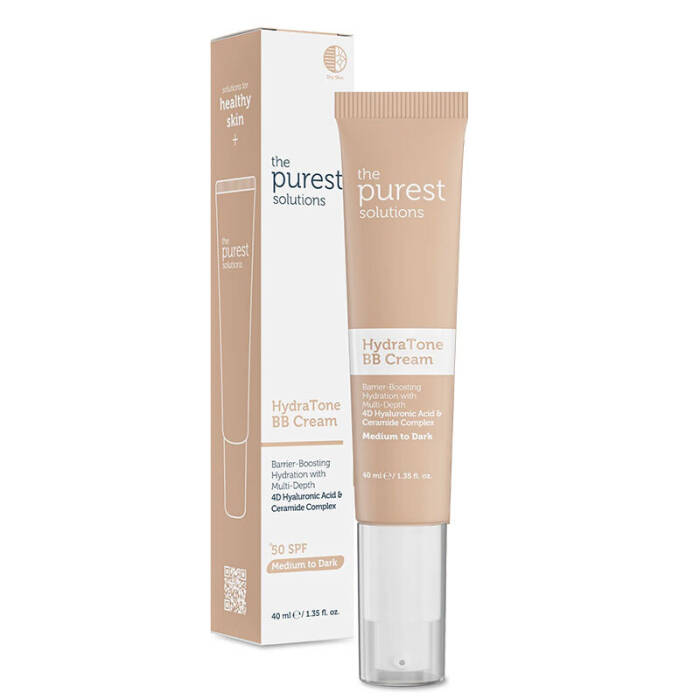 The Purest Solutions Kuru ve Karma Ciltler İçin Yoğun Nemlendirici BB Krem SPF 50+ 40 ml – Orta/Koyu Ton - 1
