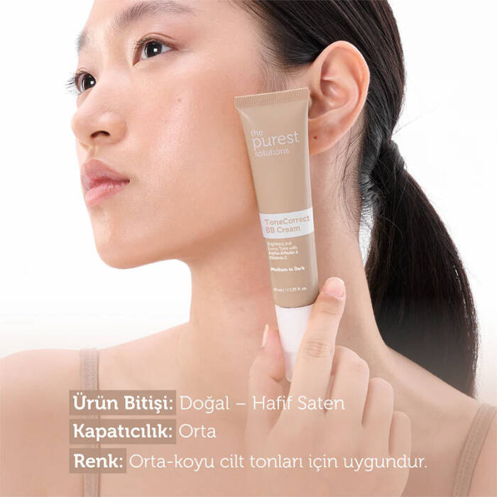 The Purest Solutions Lekeli Ciltler İçin Cilt Tonu Eşitleyici BB Krem SPF 50+ 40 ml – Orta/Koyu Ton - 4