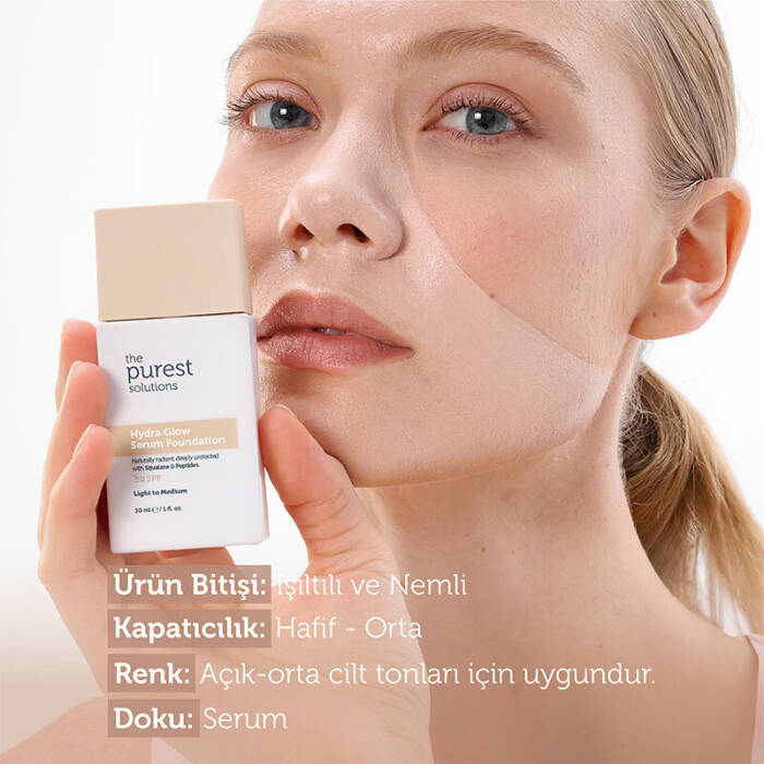 The Purest Solutions Nemlendirici & Canlandırıcı Serum Fondöten SPF 50+ 30 ml – Açık/Orta Ton - 4