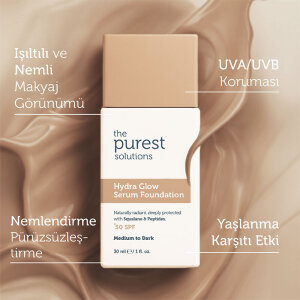 The Purest Solutions Nemlendirici & Canlandırıcı Serum Fondöten SPF 50+ 30 ml – Orta/Koyu Ton - 7