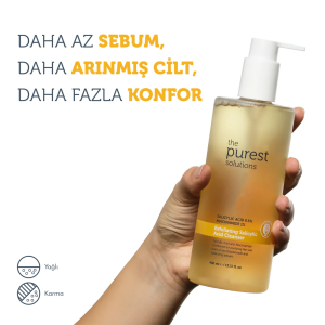 The Purest Solutions Sivilce ve Siyah Nokta Karşıtı Yağlı Ve Karma Ciltler İçin Salisilik Asit Arındırıcı Temizleme Jeli 400 ml - 5