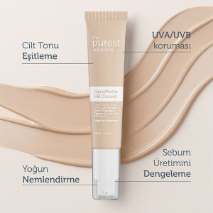 The Purest Solutions Yağlı ve Karma Ciltler İçin Matlaştırıcı BB Krem SPF 50+ 40 ml – Açık/Orta Ton - 3