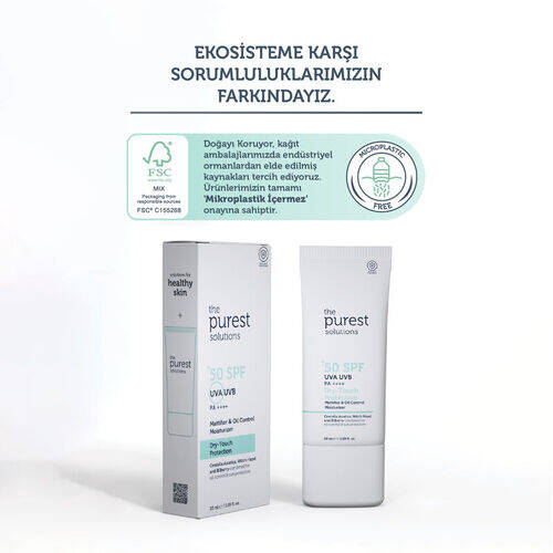 The Purest Solutions Yağlı ve Karma Ciltler İçin Matlaştırıcı Dry-Touch Güneş Koruyucu Krem SPF 50 50 ml - 3