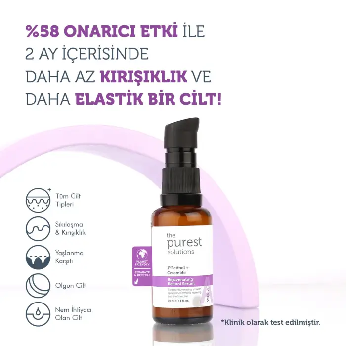 The Purest Solutions Yaşlanma Karşıtı ve Kırışıklık Giderici, Onarıcı Retinol Gece Serumu 30 ml - 4