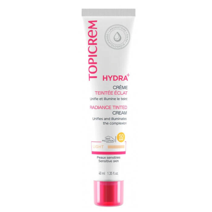 Topicrem Hydra+ Radiance Tinted Cream SPF 50+ 40 ml - Light - 1