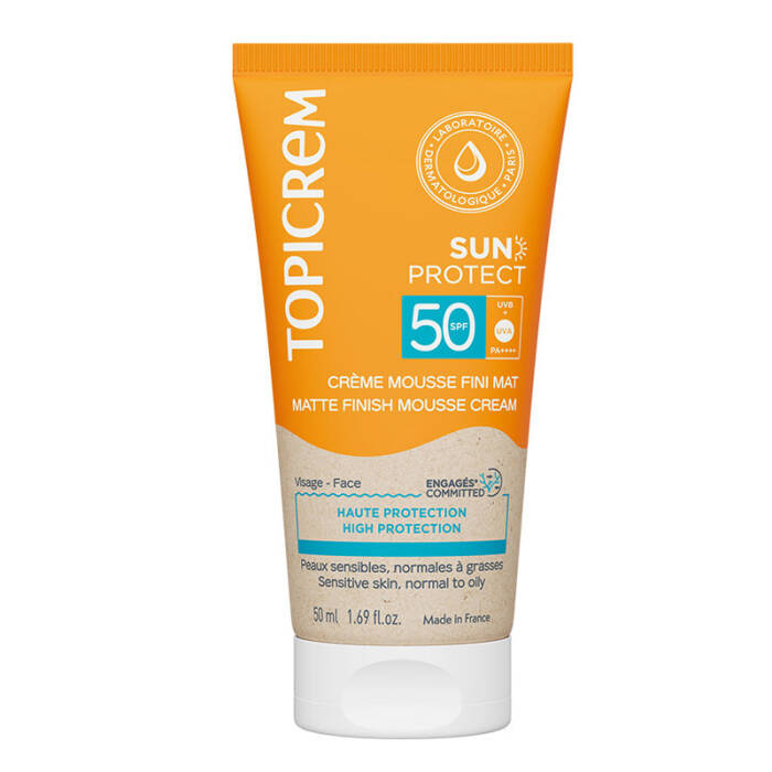 Topicrem Sun Protect SPF50 Matte Finish Mousse Cream Güneş Koruyucu 50 ml - 1