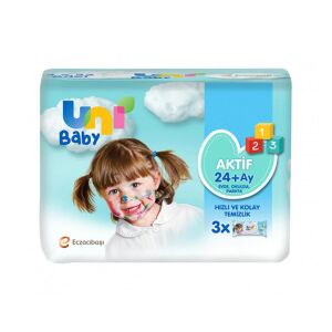 Uni Baby Aktif Islak Mendil 24+ Ay 3 x 52 Yaprak - Uni Baby