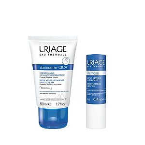 Uriage Bariderm-Cica Hand Cream 50 ml + Uriage Moisturising Lipstick 4 gr - Uriage