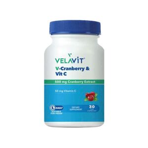 Velavit Cranberry ve C Vitamini İçeren Takviye Edici Gıda 30 Kapsül - Velavit