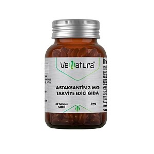 VeNatura Astaksantin 3 mg Takviye Edici Gıda 30 Yumuşak Kapsül - VeNatura