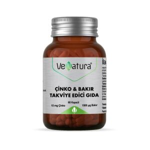VeNatura Çinko & Bakır Takviye Edici Gıda 60 Kapsül - VeNatura