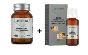 VeNatura Çörekotu Yağı 60 Yumuşak Kapsül + VeNatura D3K2 Vitamin D3 Ve Vitamin K2 (MK-7) 20 ml - VeNatura