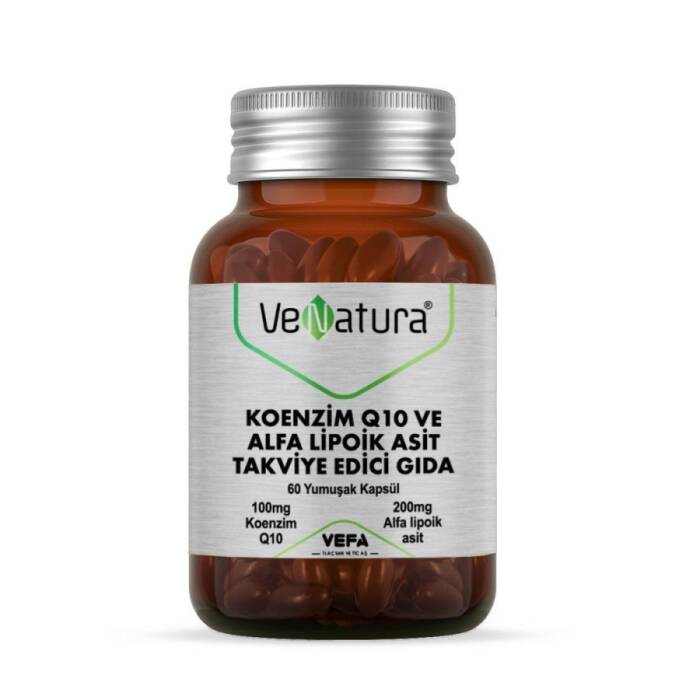 VeNatura Koenzim Q10 ve Alfa Lipoik Asit 60 Yumuşak Kapsül - 1