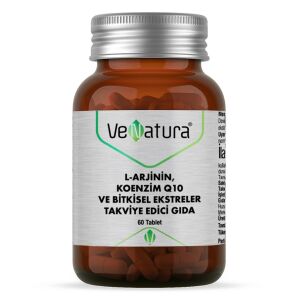 Venatura L-Arjinin, Koenzim Q10 ve Bitkisel Ekstreler Takviye Edici Gıda 60 Tablet - VeNatura