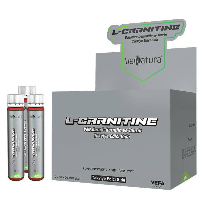 VeNatura L-karnitin ve Taurin Takviye Edici Gıda 25 ml x 20 Adet Şişe - 1