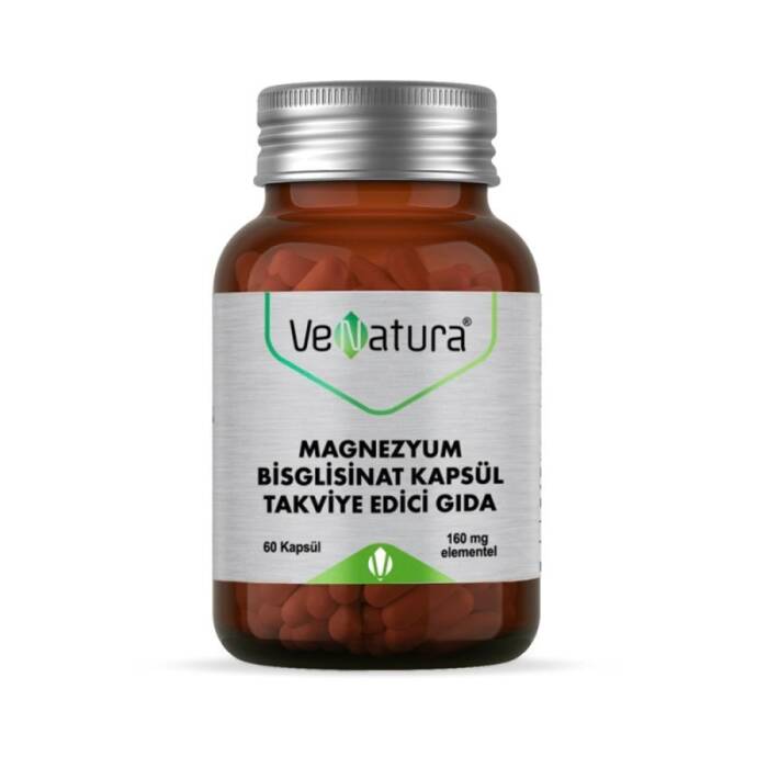 VeNatura Magnezyum Bisglisinat Kapsül Takviye Edici Gıda 60 Kapsül - 1