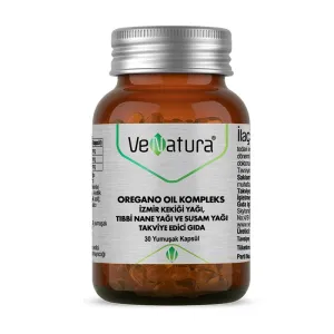 VeNatura Oregano Oil Kompleks İzmir Kekiği Yağı, Tıbbi Nane Yağı ve Susam Yağı Takviye Edici Gıda 30 Yumuşak Kapsül - VeNatura