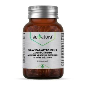 VeNatura Saw Palmetto Plus L-Arjinin, Likopen, Mineral ve Bitkisel Ekstreler 60 Yumuşak Kapsül - VeNatura