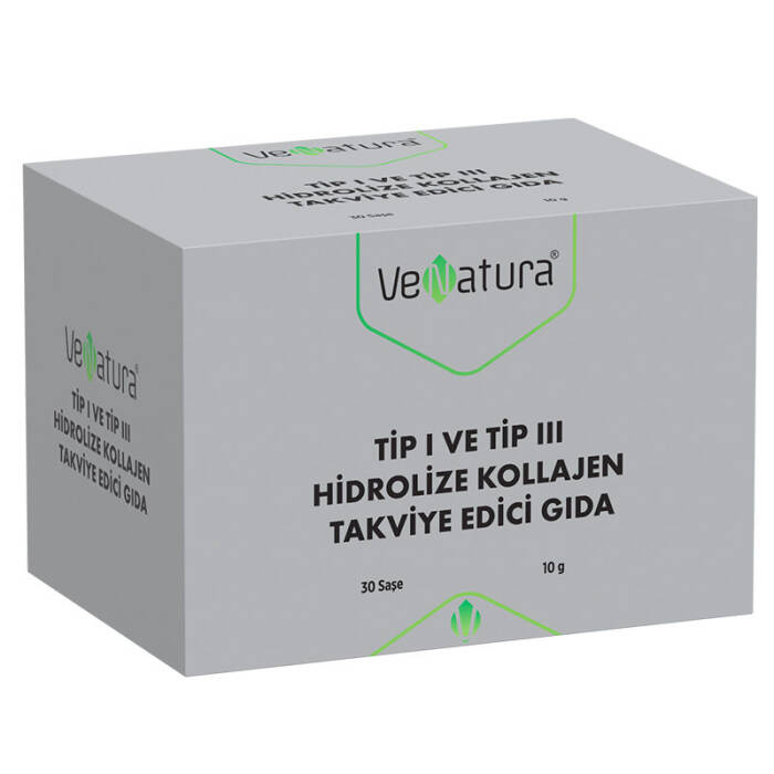 VeNatura Tip I ve Tip III Hidrolize Kollajen Takviye Edici Gıda 30 Saşe - 1
