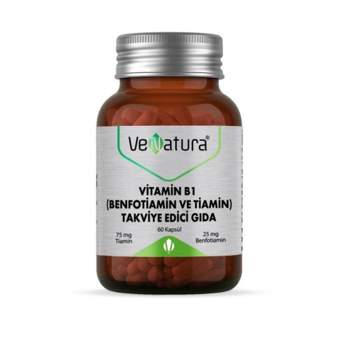 VeNatura Vitamin B1 (Benfotiamin ve Tiamin) 60 Kapsül - 1