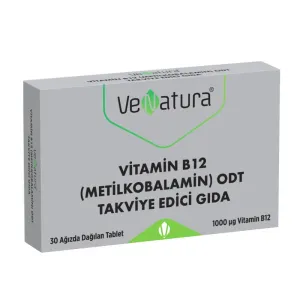 VeNatura Vitamin B12 (Metilkobalamin) ODT Takviye Edici Gıda 30 Ağızda Dağılan Tablet - VeNatura